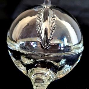 RARE VINTAGE ANCHOR HOCKING FISH STOCKHOLDERS GIFT CLEAR GLASS DISH/BOWL